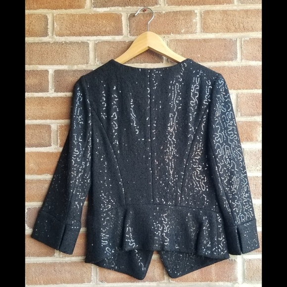 Wool BRAND NEW Banana Republic Monogram Sequin Jacket New years - Picture 3 of 11